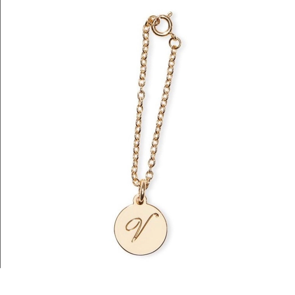 Victoria's Secret Gold Initial V Pendant Bracelet